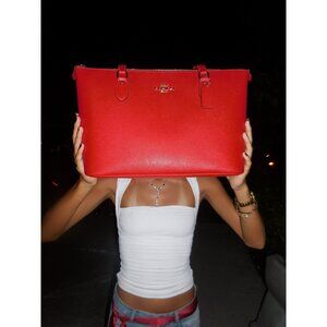 Coach Tote – Red Leather Shoulder Bag (New, No Tags)